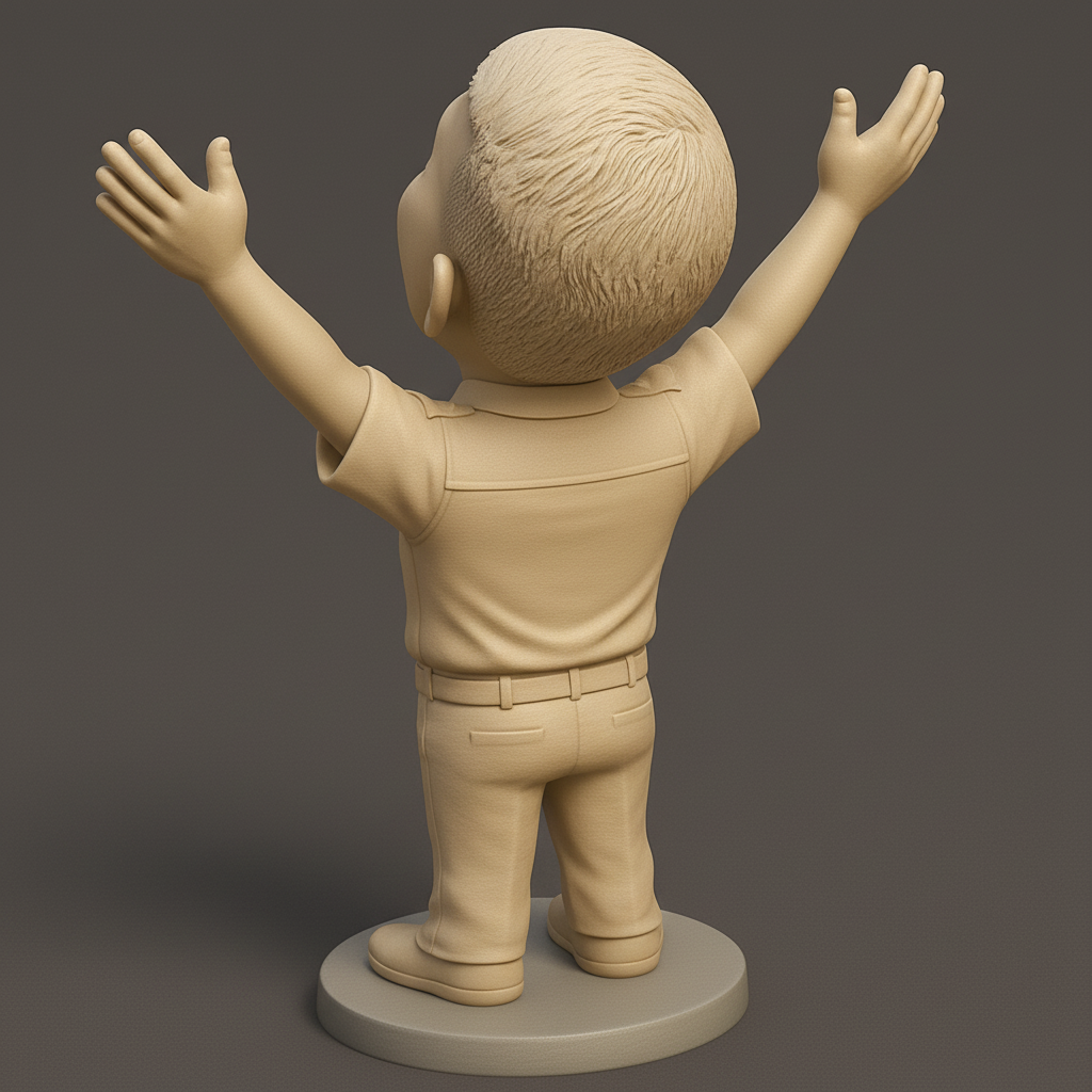 face anatomy 3d model-create 3d face model from photo_Jubilant Bobblehead Statue - Bring a Smile to Your Space