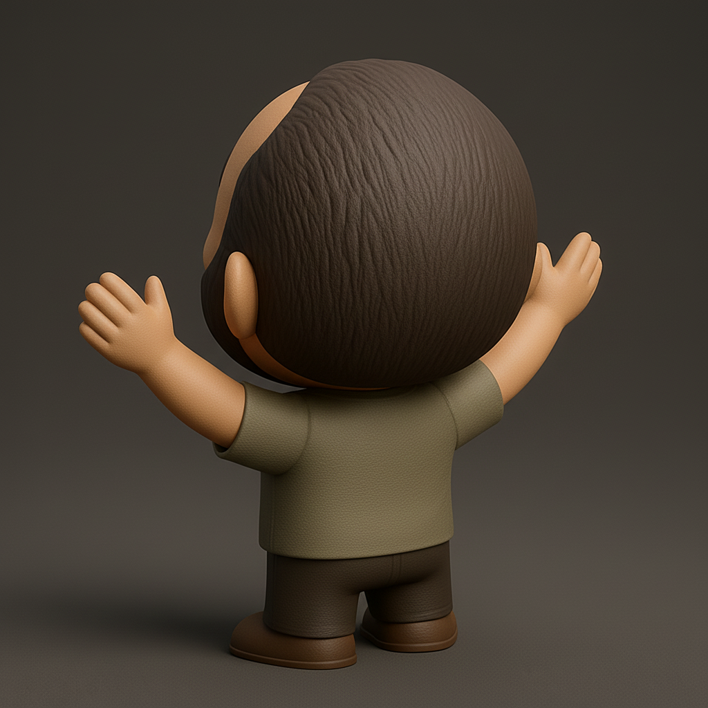 face to 3d model ai-3D portrait printing from photo_Happy Man Emoji Figurine: Joyful 3D Print