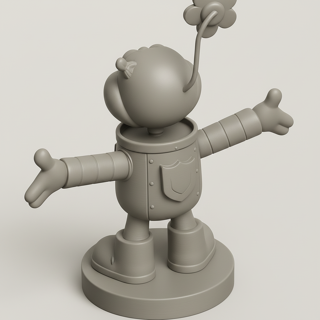 face anatomy 3d model-create 3d face model from photo_Joyful Character Figurine for 3D Printing