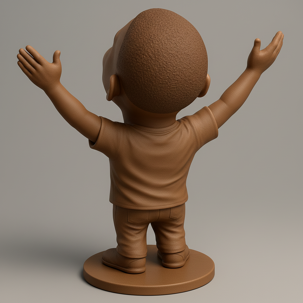 face anatomy 3d model-create 3d face model from photo_Joyful Bobblehead Statue - Spread Happiness!