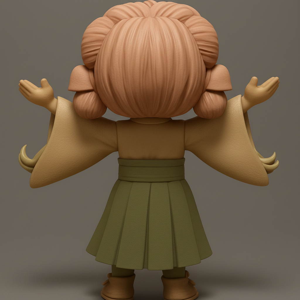 silhouette 3d printer maker-3d portrait printing_Joyful Character Sculpture for 3D Printing