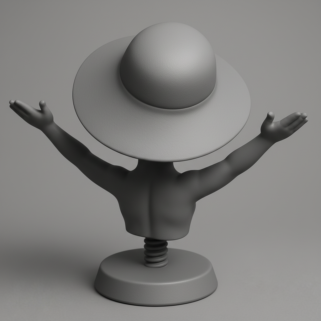 silhouette 3d printer maker-3d portrait printing_Happy Bobblehead Bust - Smile & Spread Joy