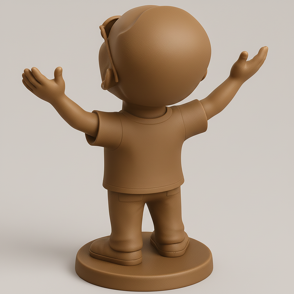 face anatomy 3d model-create 3d face model from photo_Embrace Joy: Uplifting Desk Figurine 3D Model