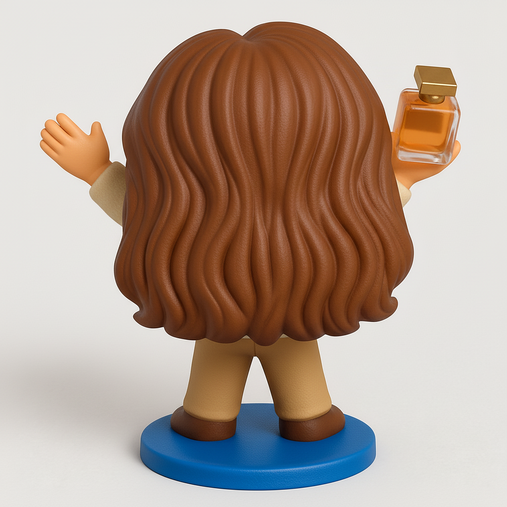 face to 3d model ai-3D portrait printing from photo_Joyful Perfume Lover Figurine - Display Your Passion!