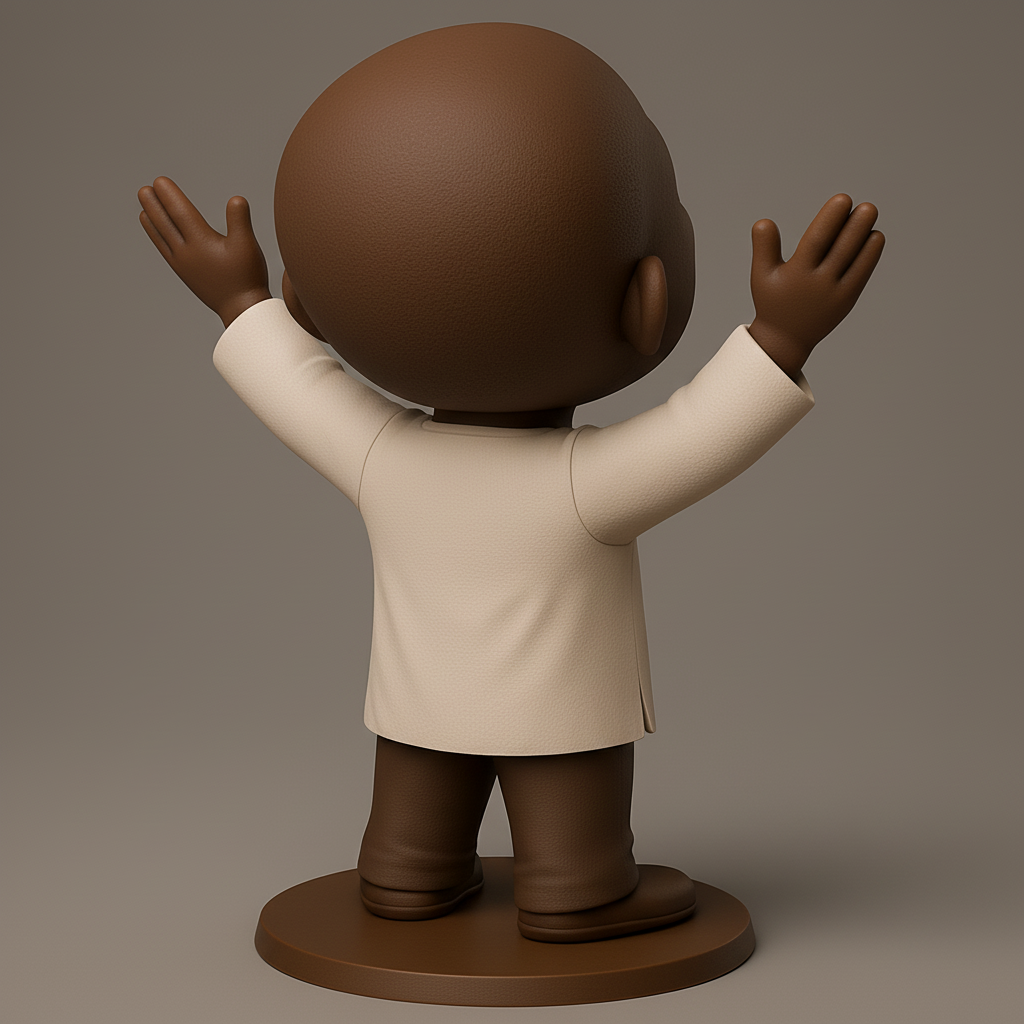 face anatomy 3d model-create 3d face model from photo_Joyful Celebration Figure - Happy Desk Companion 3D Print