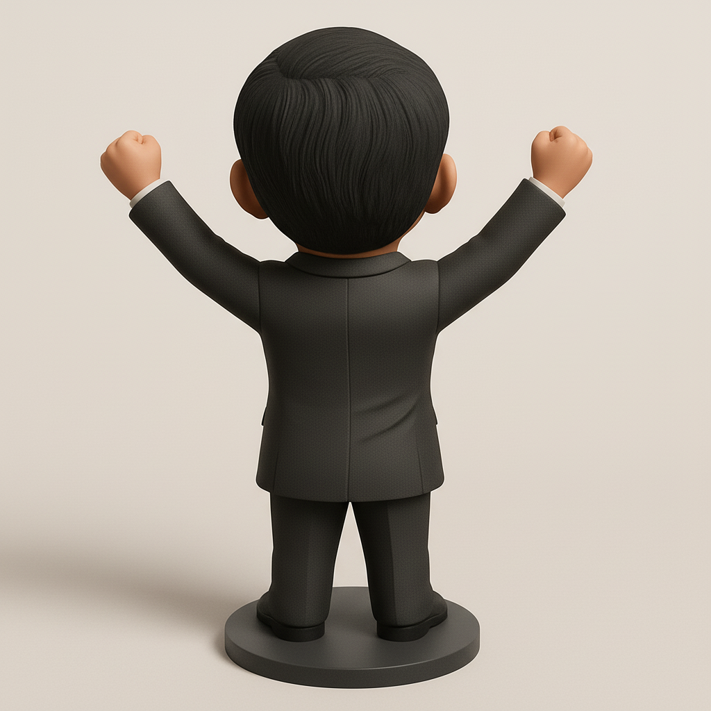 face anatomy 3d model-create 3d face model from photo_Victory Pose Executive Bobblehead Figurine