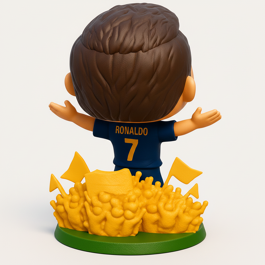 face to 3d model ai-3D portrait printing from photo_Ronaldo #7 Pop Art Collectible - Perfect for Fans!