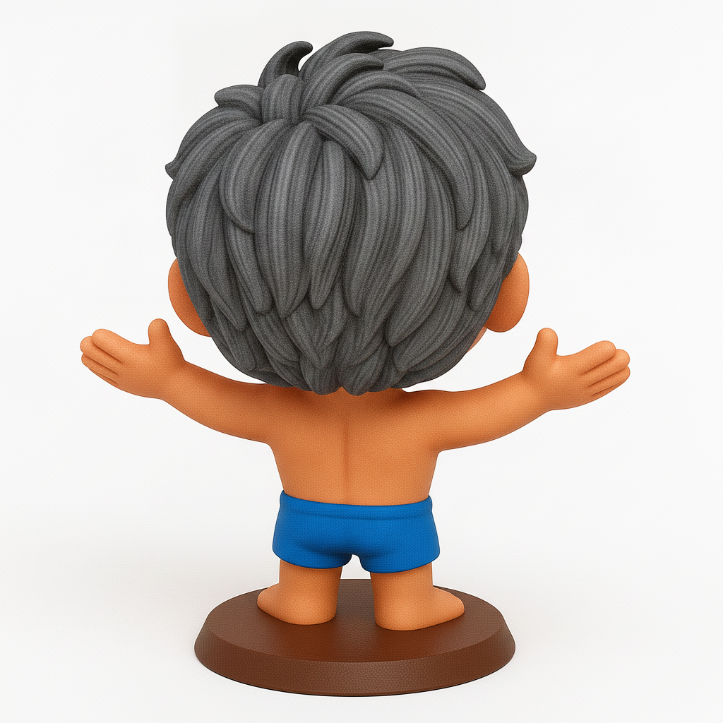 face to 3d model ai-3D portrait printing from photo_Welcoming Mustache Man Funko Style Figurine