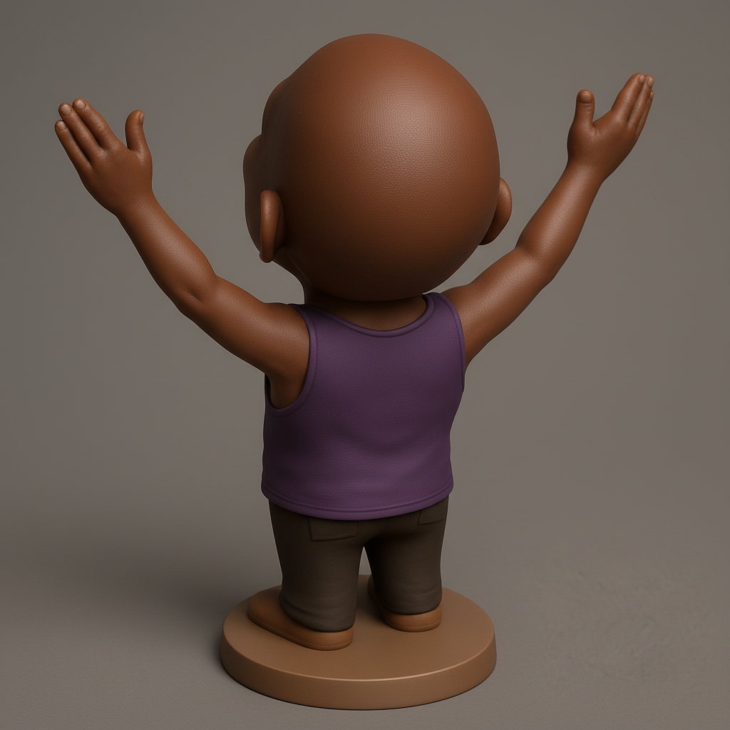 face anatomy 3d model-create 3d face model from photo_Pure Joy Bobblehead: Uplifting Desk Companion