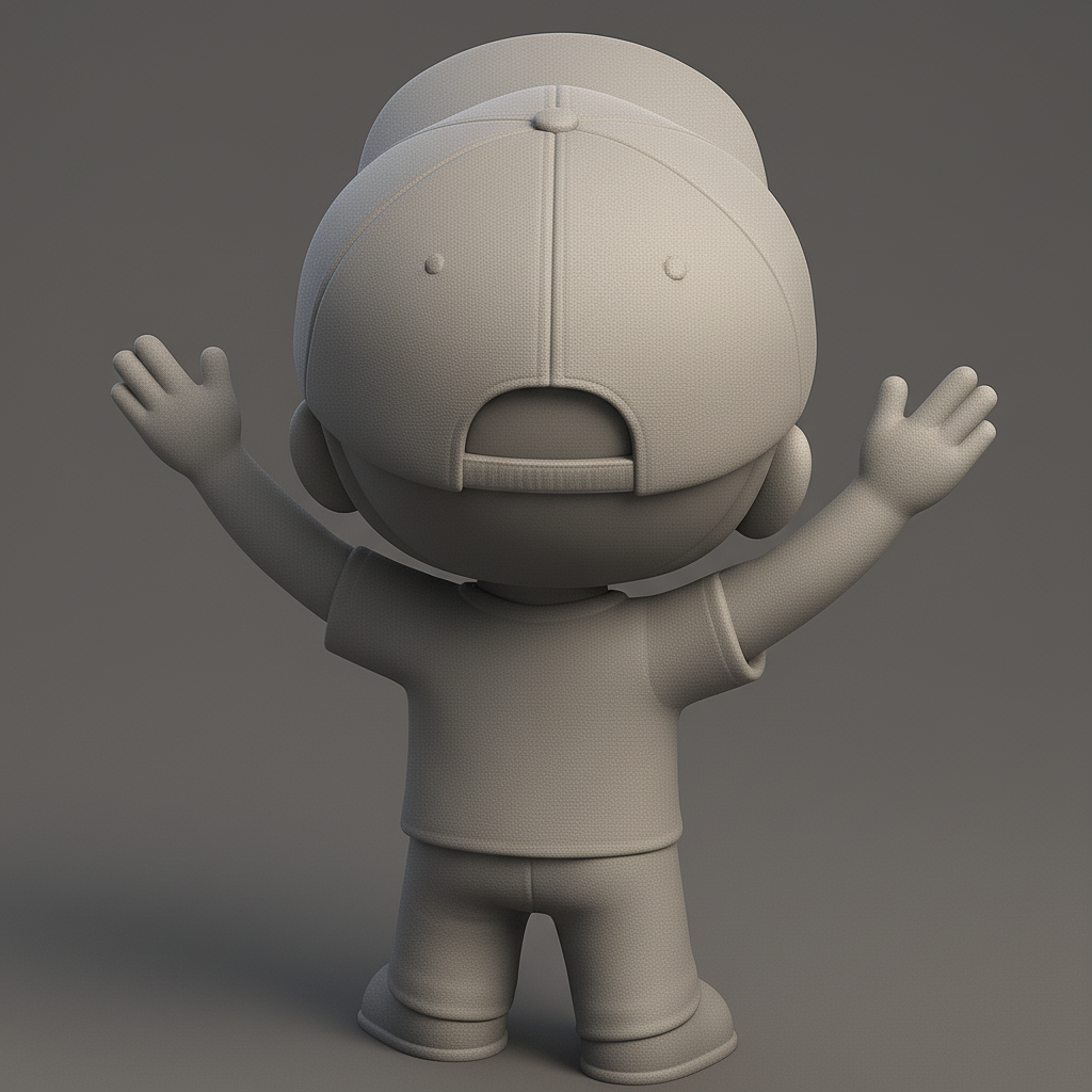 face to 3d model ai-3D portrait printing from photo_Expressive Chibi Joy - Your Next Fun 3D Print!