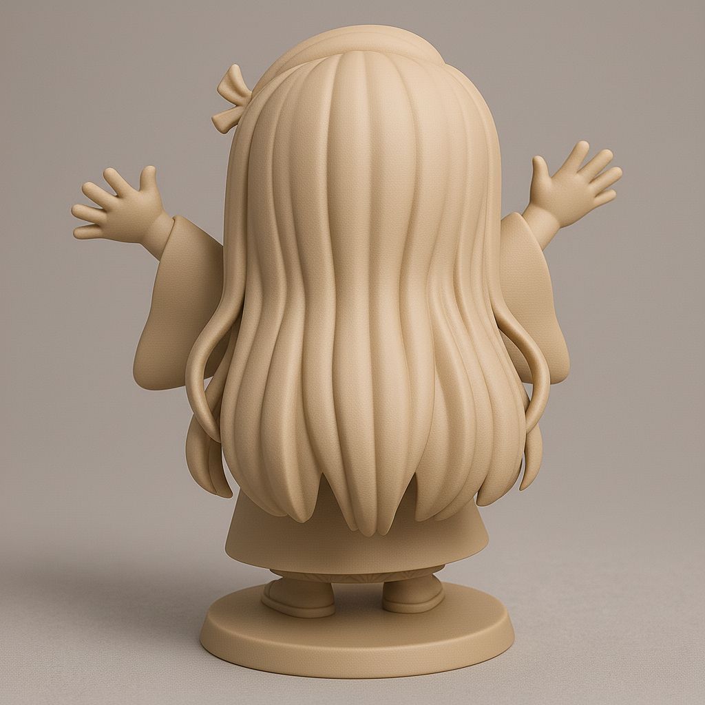 face anatomy 3d model-create 3d face model from photo_Joyful Anime Girl Figurine