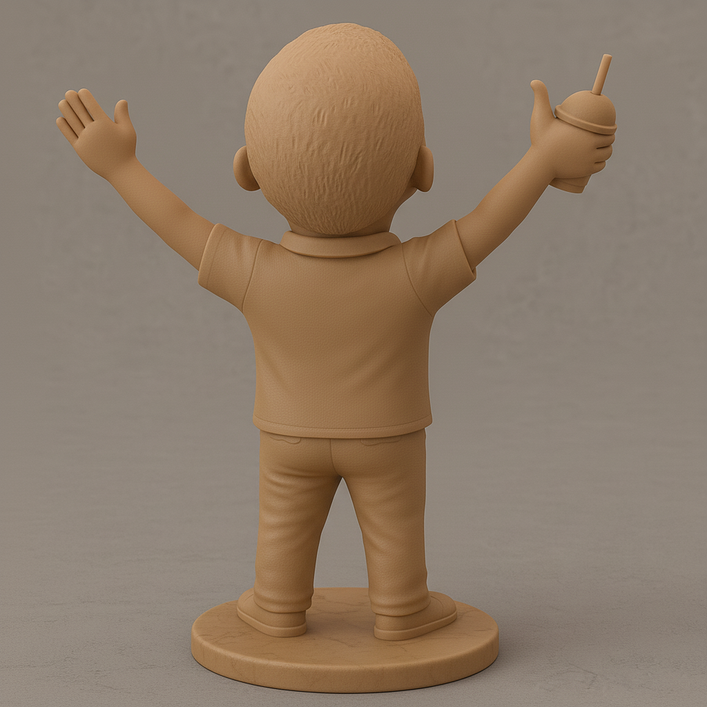 face anatomy 3d model-create 3d face model from photo_Joyful Kid Statue for 3D Printing