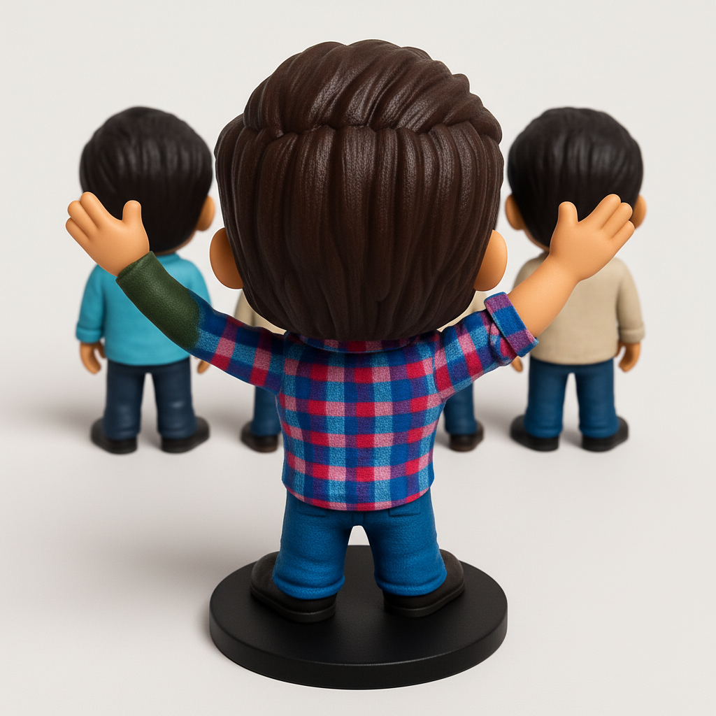 face to 3d model ai-3D portrait printing from photo_Expressive Bearded Funko-Style Figurine - Print Your Own!