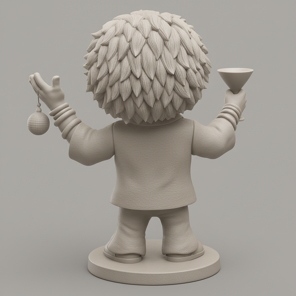 face anatomy 3d model-create 3d face model from photo_Disco King Figurine: Party On! Groovy 3D Print