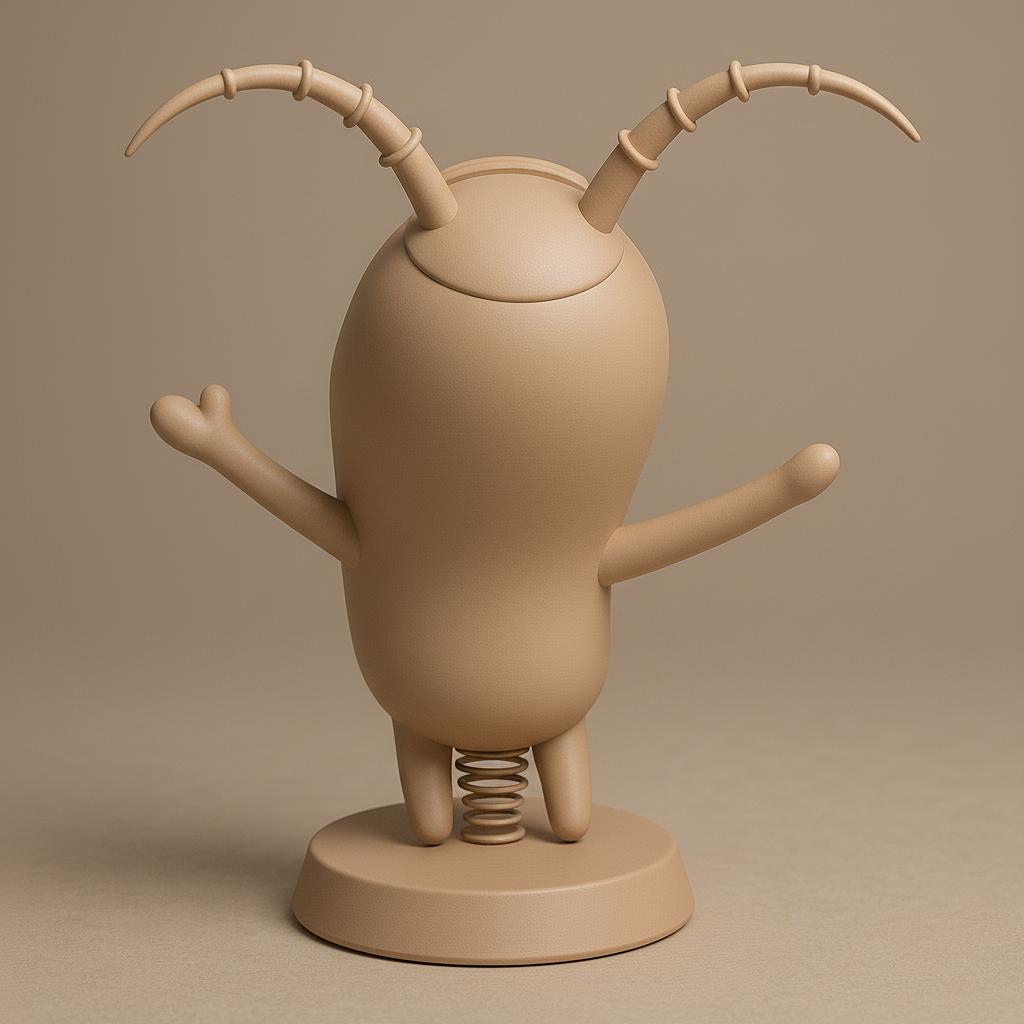 silhouette 3d printer maker-3d portrait printing_Cheerful Character Figurine for 3D Printing