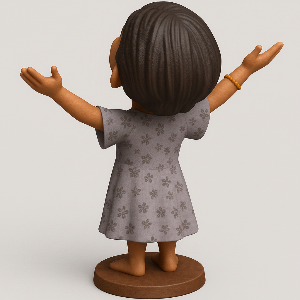 silhouette 3d printer maker-3d portrait printing_Joyful Child Figure for Cheerful Decor