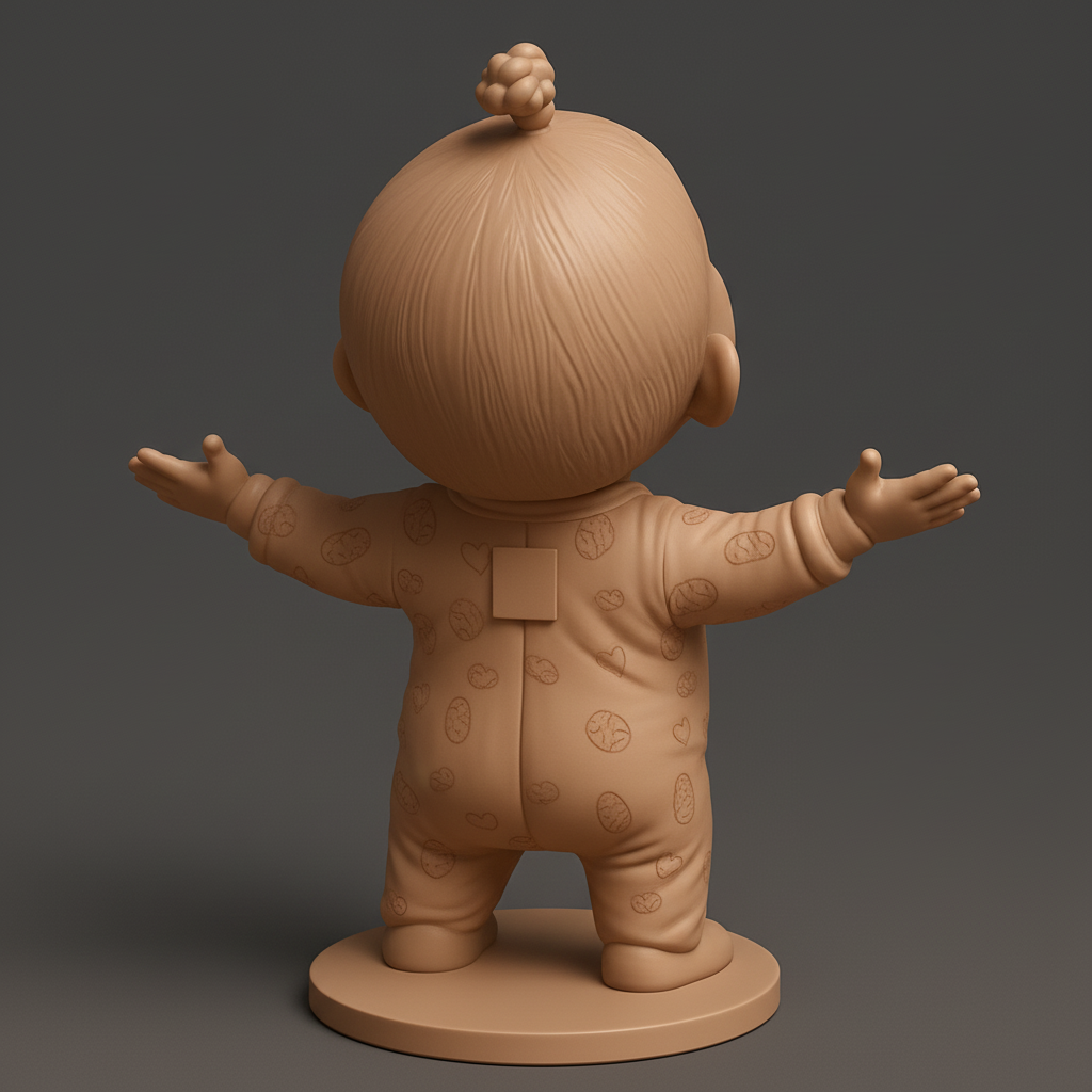 face anatomy 3d model-create 3d face model from photo_Sweet Baby Figure: A Hug in Every Print!