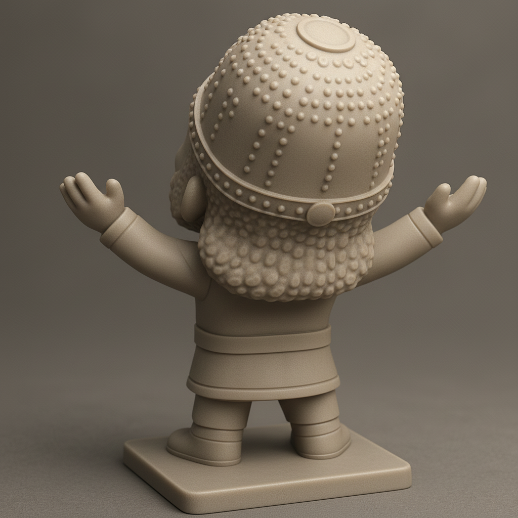 face anatomy 3d model-create 3d face model from photo_Smiling Ancient King - Print Your Own Joyful Hero!