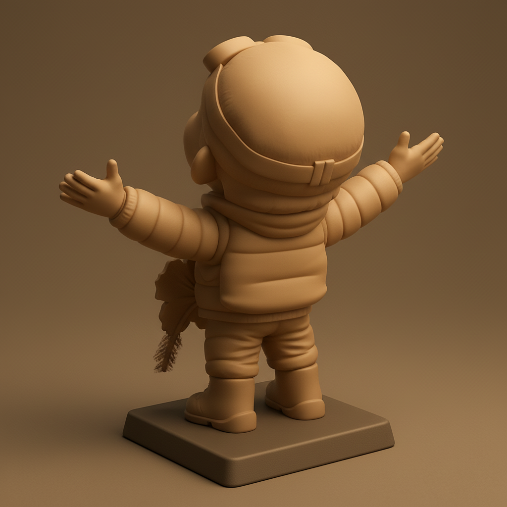 face to 3d model ai-3D portrait printing from photo_Cheerful Explorer Figurine - Print Happiness!