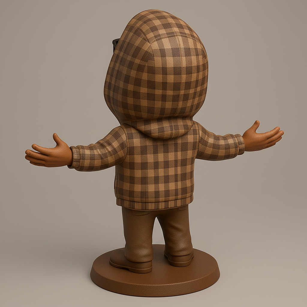 silhouette 3d printer maker-3d portrait printing_Charming Hoodie Figurine for Collectors