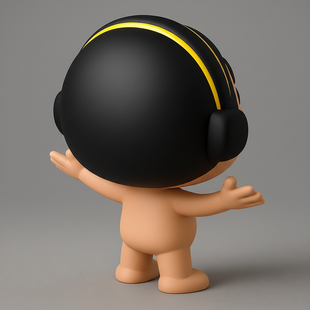 face to 3d model ai-3D portrait printing from photo_Smiling Headphone Pal 3D Print - Bring Joy to Your Desk!