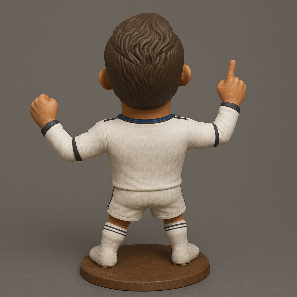 face to 3d model ai-3D portrait printing from photo_CR7 Real Madrid Legend: Dynamic Celebration Bobblehead