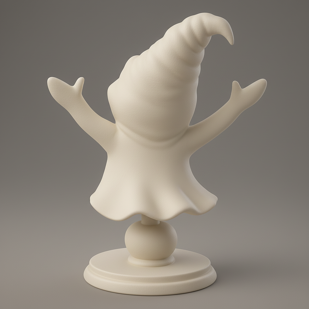 face anatomy 3d model-create 3d face model from photo_Smiling Ghost Buddy Figurine - Spread Daily Joy!