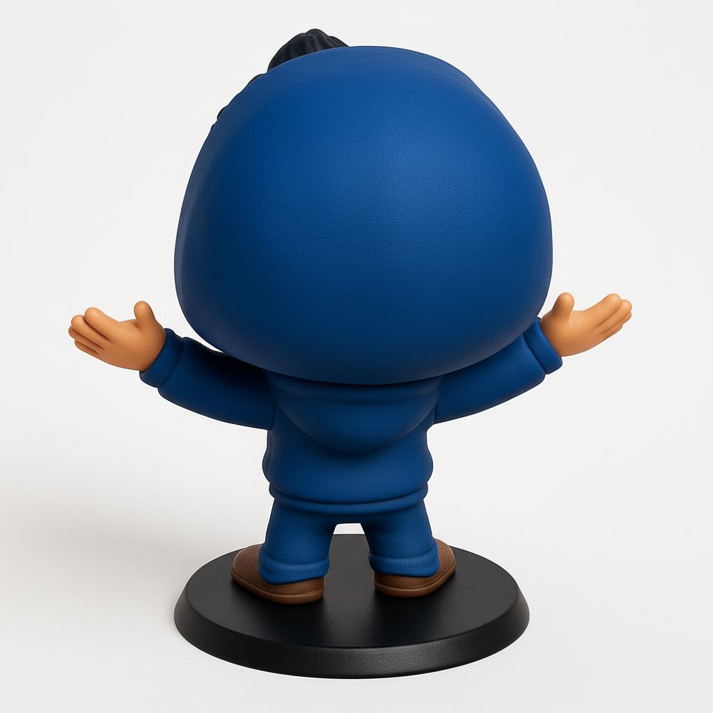 face to 3d model ai-3D portrait printing from photo_Happy Chibi Hug Figurine | Welcoming Desk Buddy