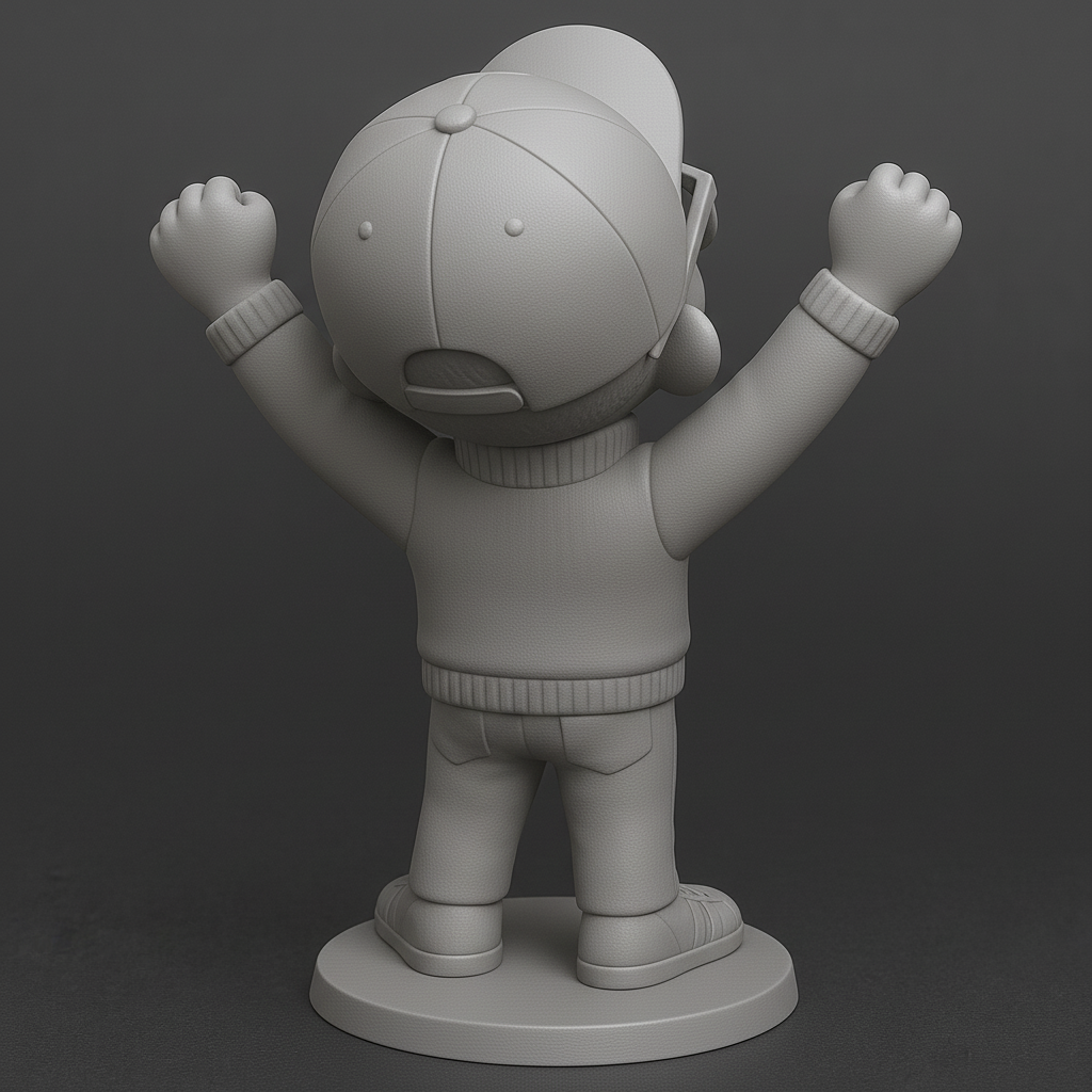 face anatomy 3d model-create 3d face model from photo_Cheerful Kid Figurine - Perfect for Collectors!