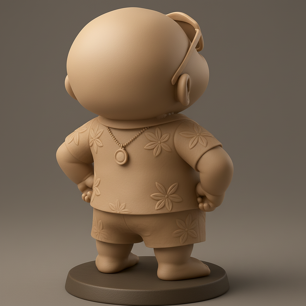 face anatomy 3d model-create 3d face model from photo_Sunny Vibes Dude: Fun & Easy-Print Desk Decor