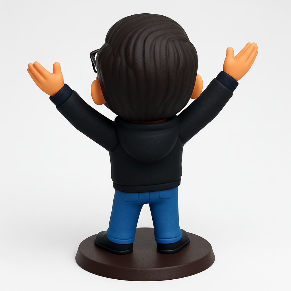 face anatomy 3d model-create 3d face model from photo_Mehrad's Happy Hi-Five Avatar: Your Personalized Desk Buddy