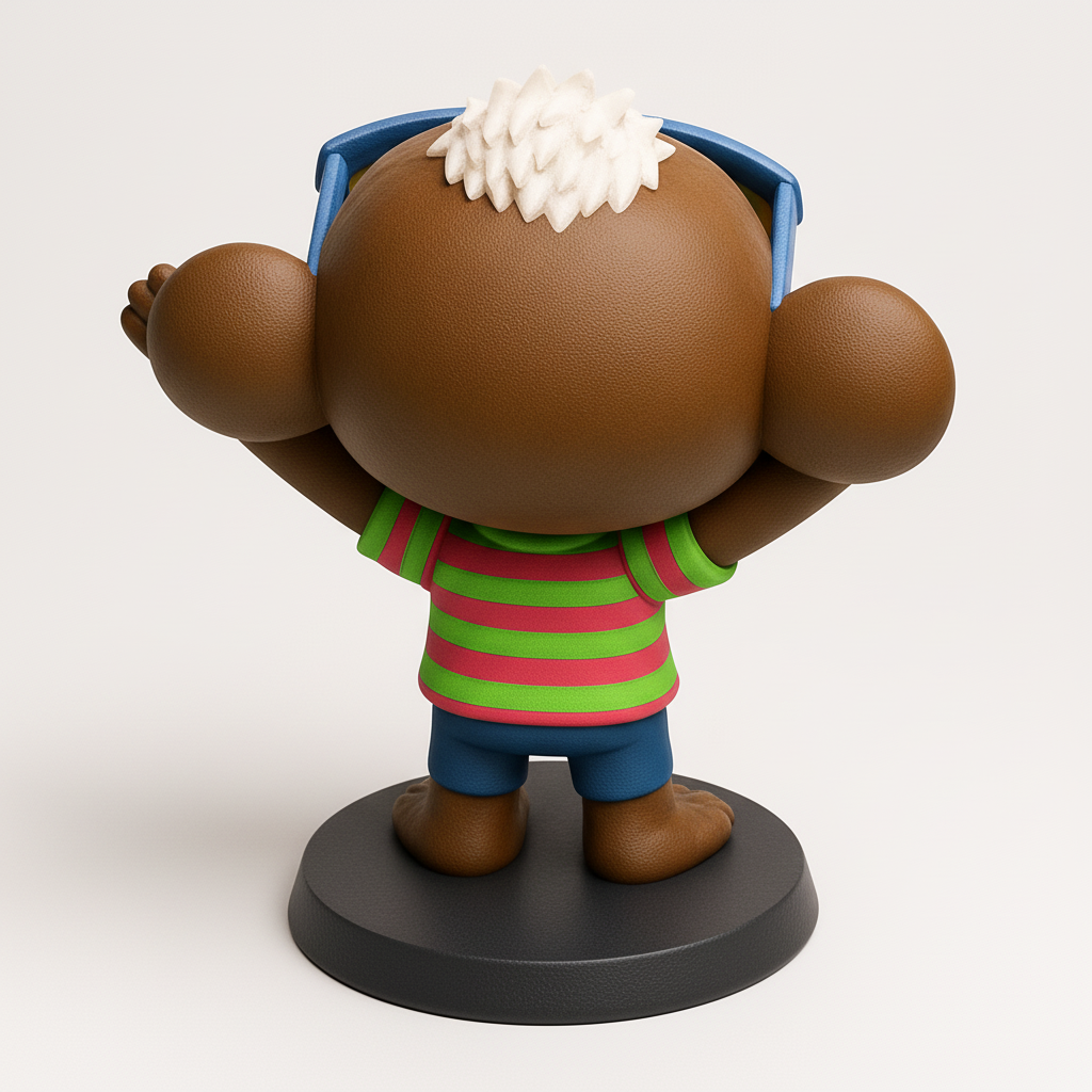 face anatomy 3d model-create 3d face model from photo_Chill Monkey Figurine: Your Next Desk Companion