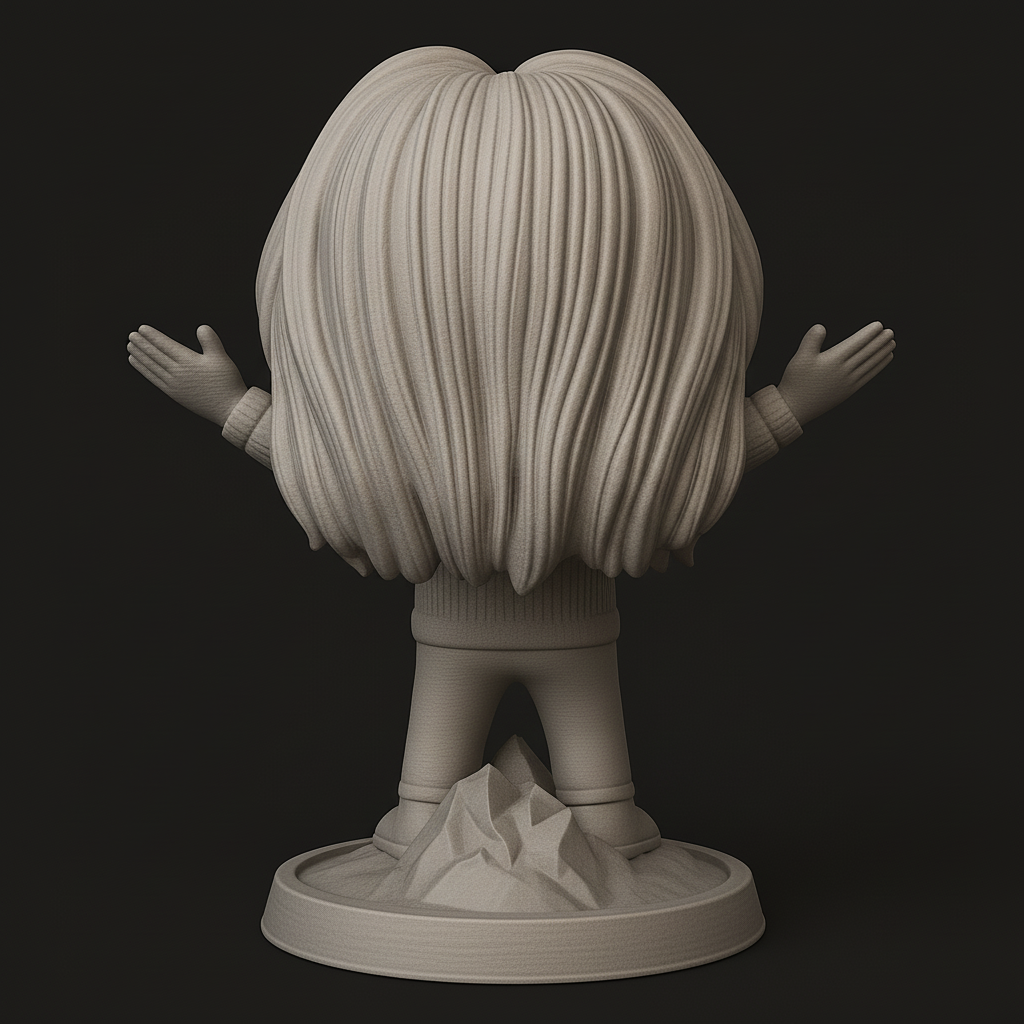 face anatomy 3d model-create 3d face model from photo_Smiling Spectacled Explorer - Welcoming Pose Figurine