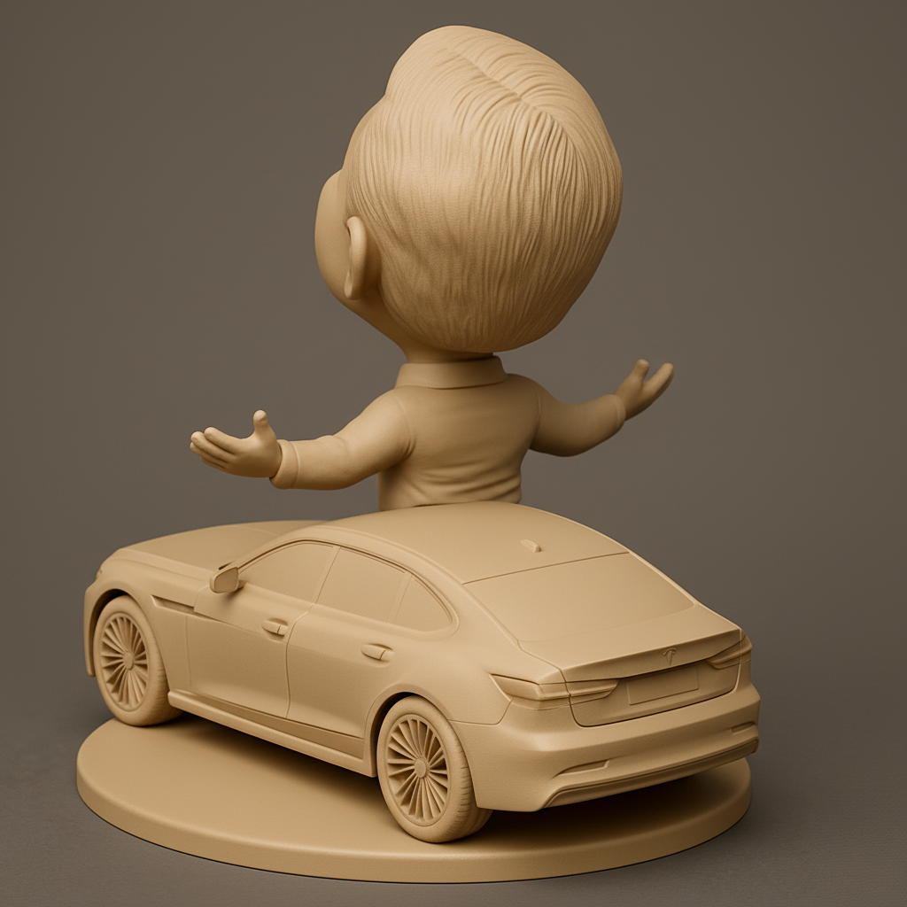 face to 3d model ai-3D portrait printing from photo_Dream Car Owner Desk Display - Celebrate Success