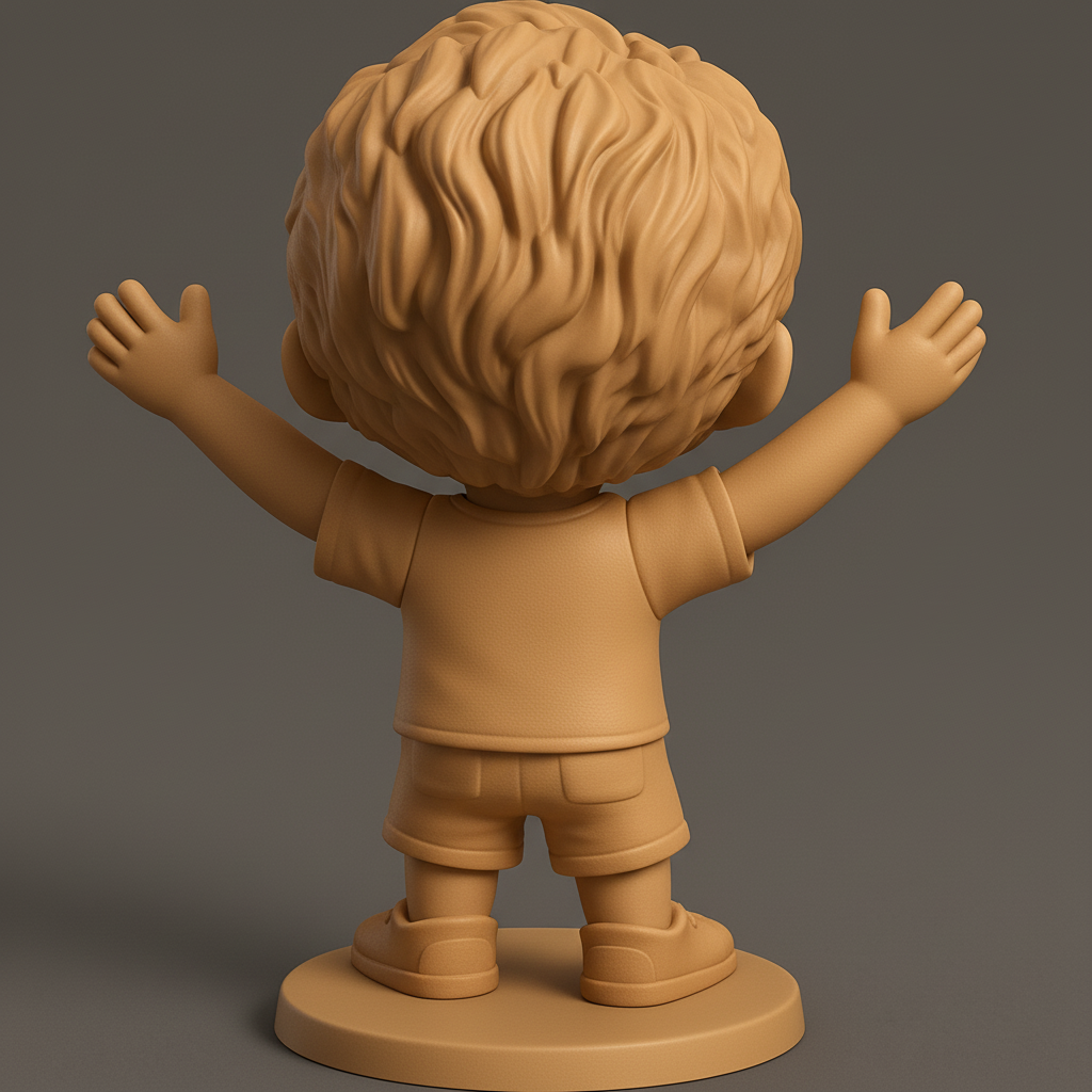face anatomy 3d model-create 3d face model from photo_Joyful Boy Figurine: Spread Smiles & Happiness!