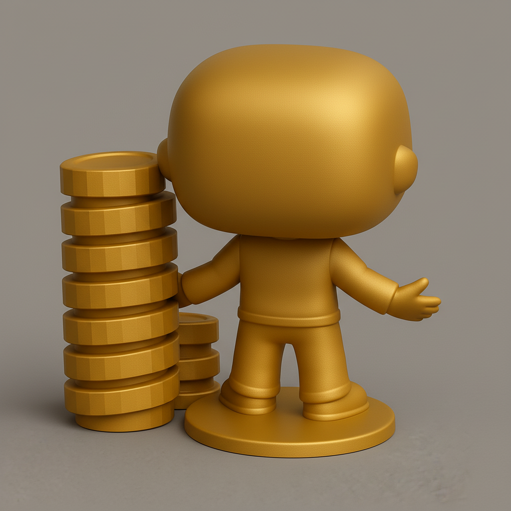 face anatomy 3d model-create 3d face model from photo_Lucky Golden Collector Figure & Coin Stack