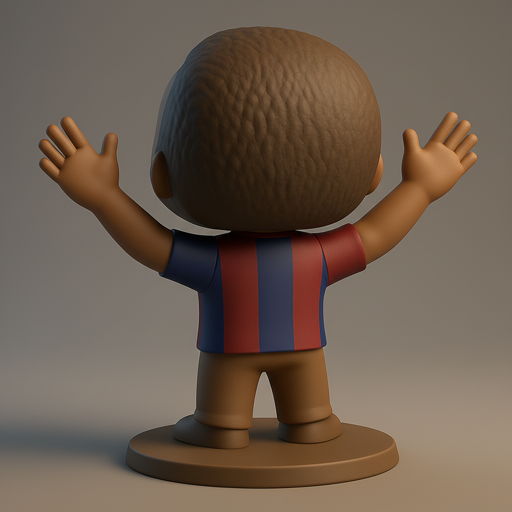 face to 3d model ai-3D portrait printing from photo_Cheerful Sports Fan Figurine