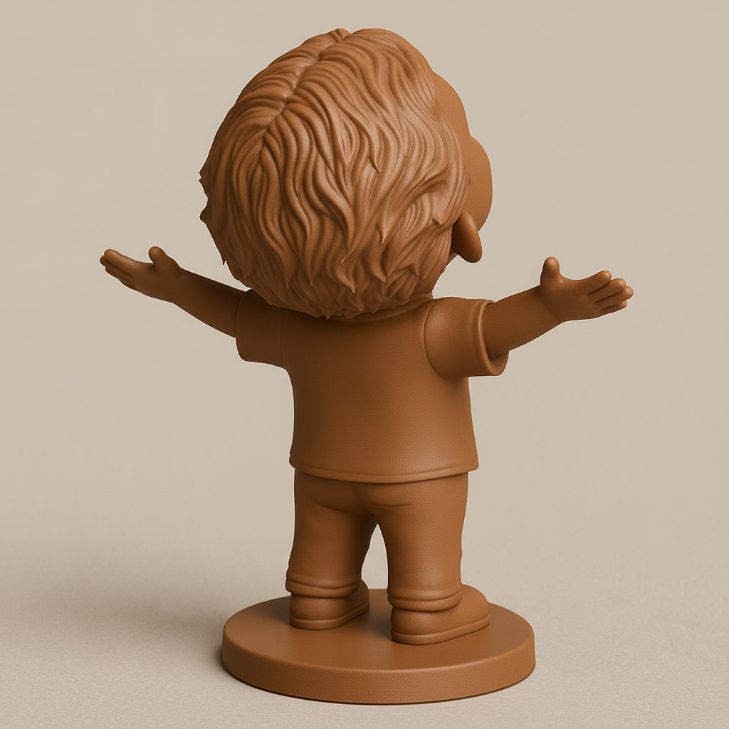 silhouette 3d printer maker-3d portrait printing_Cheerful Child Figurine: A Symbol of Pure Joy!