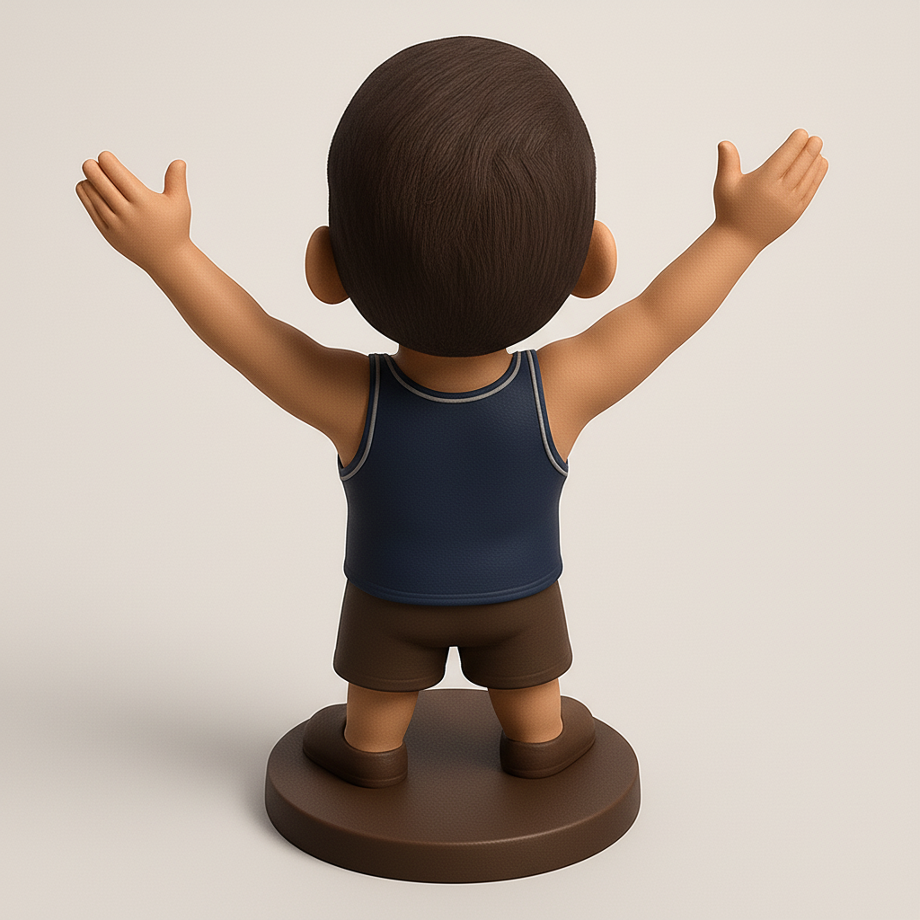 face anatomy 3d model-create 3d face model from photo_Joyful Victory Figurine - Celebrate Success!