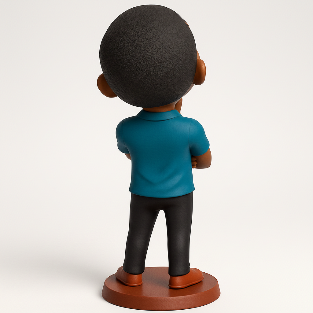 face to 3d model ai-3D portrait printing from photo_Inspired Young Thinker Bobblehead