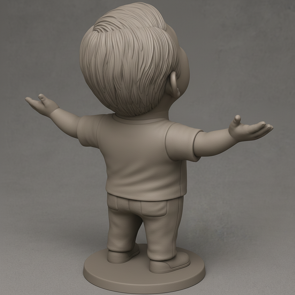 face to 3d model ai-3D portrait printing from photo_Embrace Happiness Figurine - Joyful Expression 3D Print