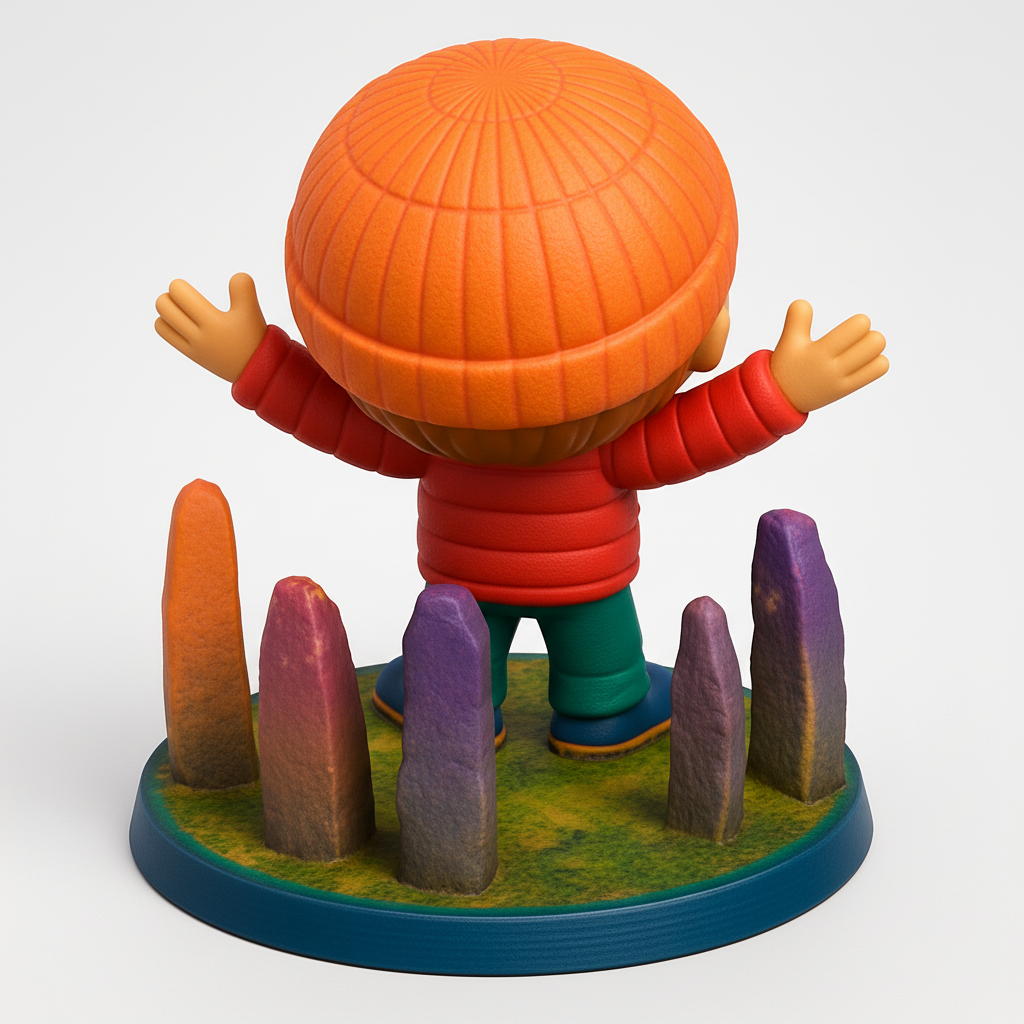 face to 3d model ai-3D portrait printing from photo_Bring Joy Home: Cheerful Explorer & Ancient Stones