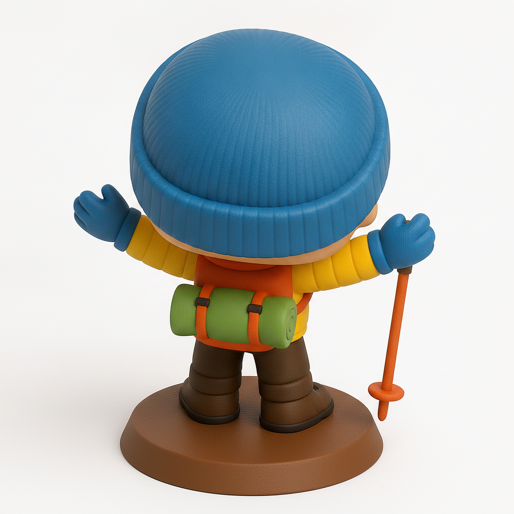 face to 3d model ai-3D portrait printing from photo_Happy Hiker Pop! Figurine - Bring Adventure to Your Desk
