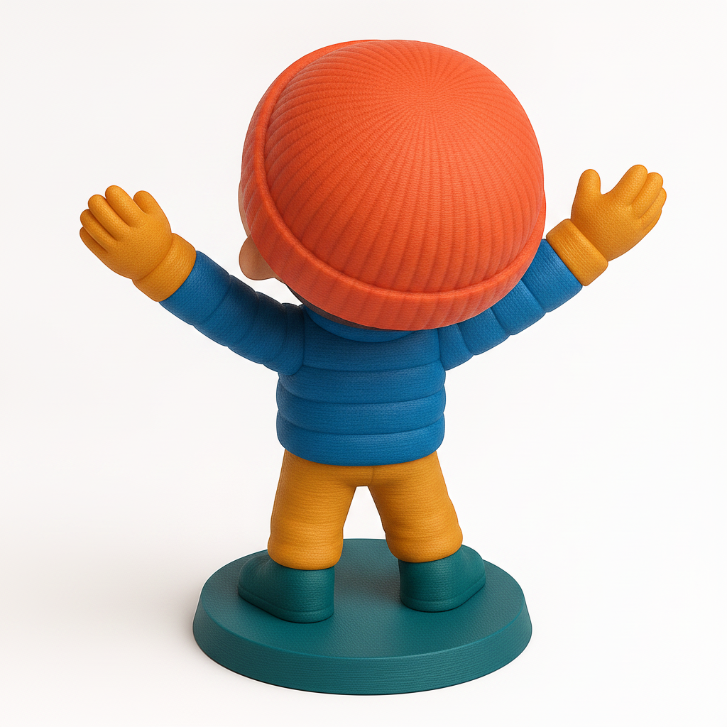 face to 3d model ai-3D portrait printing from photo_Adorable Proposer Figurine: Your Next Big Question