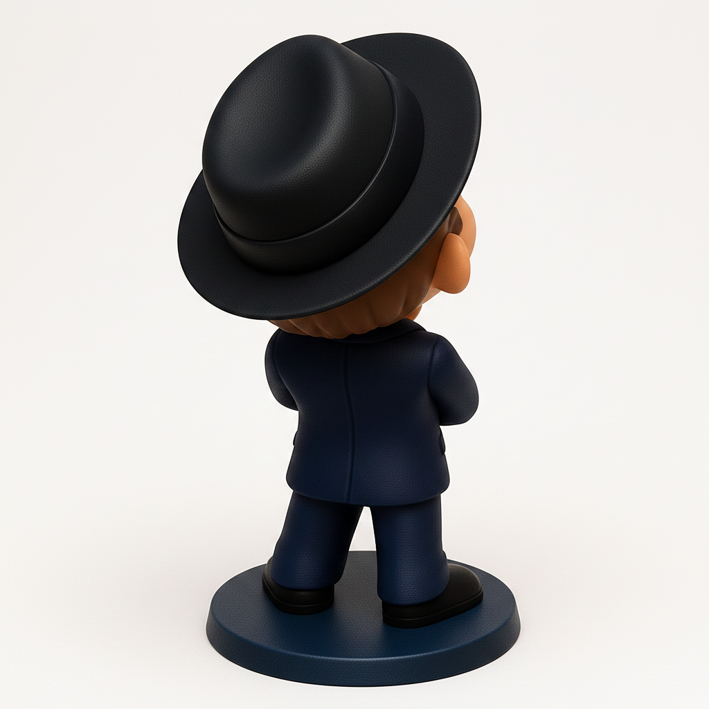 face anatomy 3d model-create 3d face model from photo_Pondering Gentleman Figurine: A Dapper Desk Companion