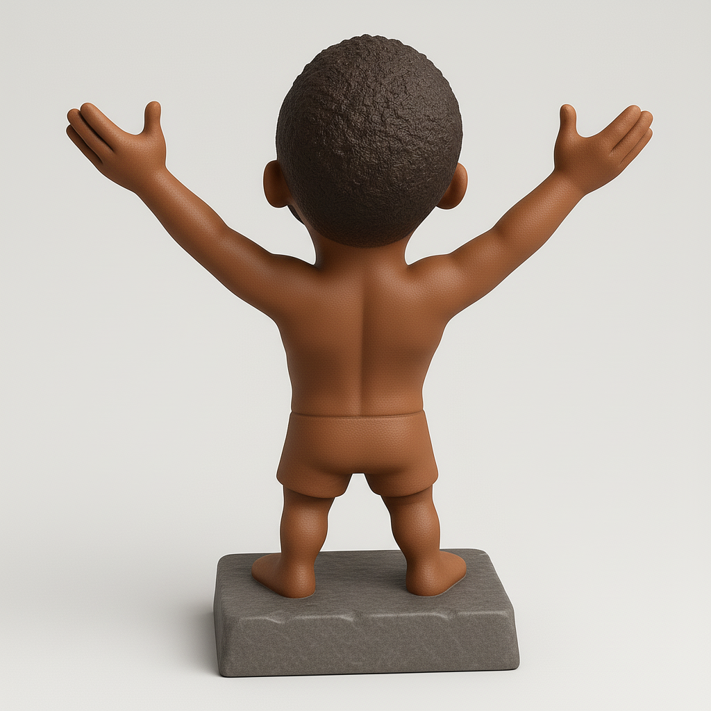 silhouette 3d printer maker-3d portrait printing_Joyful Summit Champion Figurine