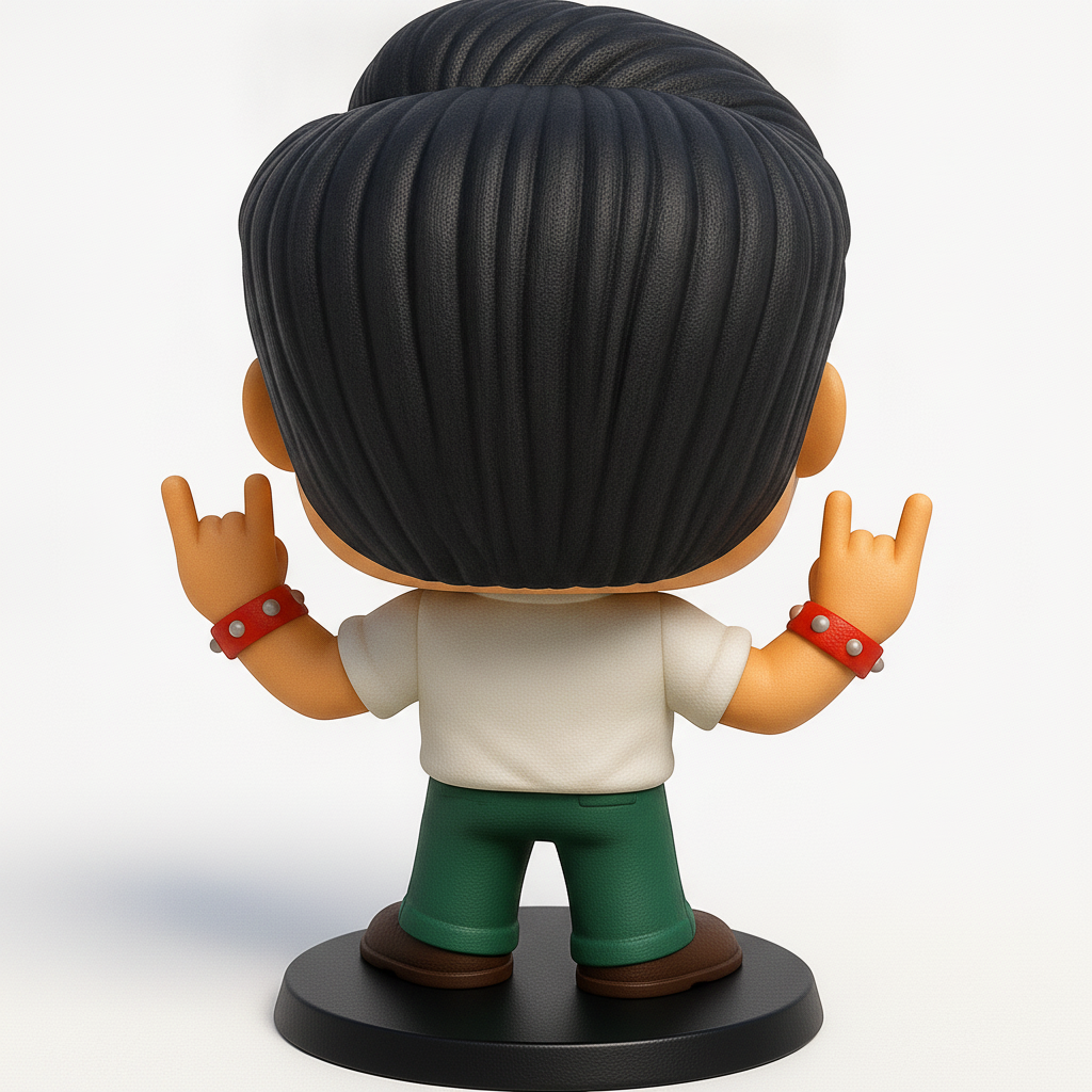 face anatomy 3d model-create 3d face model from photo_Printable Funko Style Rocker Figure with Mustache