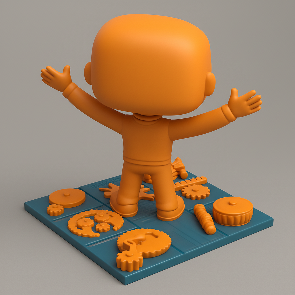 face anatomy 3d model-create 3d face model from photo_Creative Gear Buddy: Funko-Style DIY Mechanical Kit