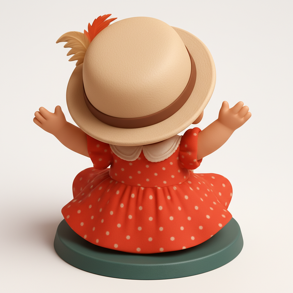 face anatomy 3d model-create 3d face model from photo_Joyful Bavarian Baby Figurine - Whimsical Decor