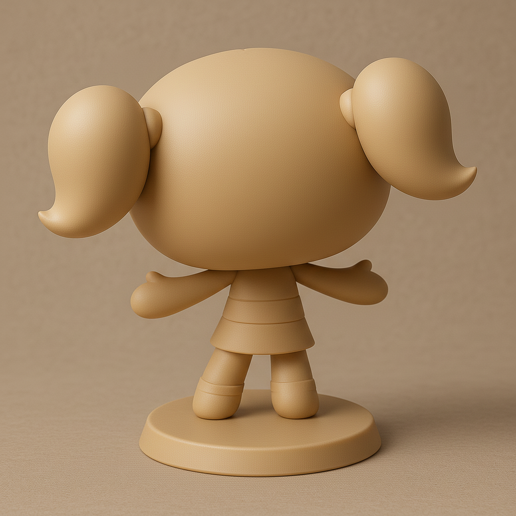 face anatomy 3d model-create 3d face model from photo_Charming Cheerful Character Figurine